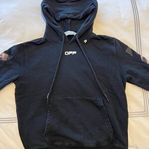 Black Off-white caravaggio Arrows Print Hoodie